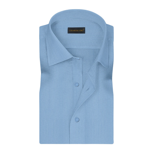 Blue Satin Shirt