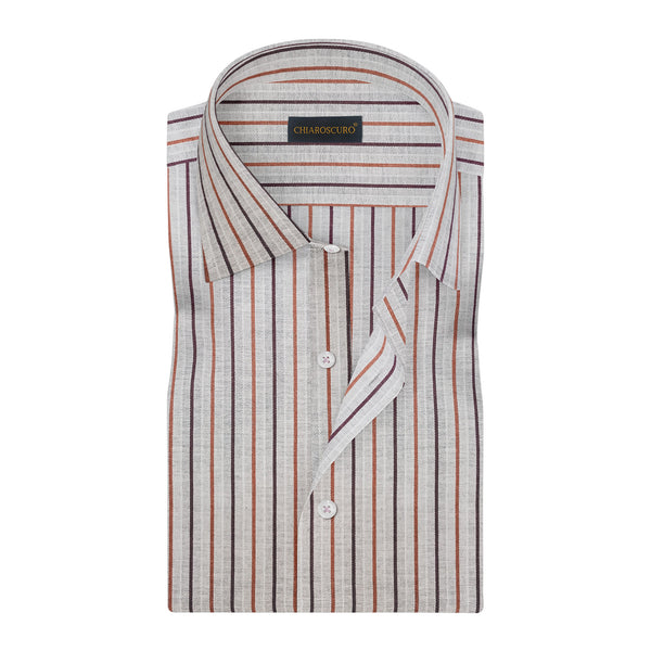 brown & rust stripes Shirt
