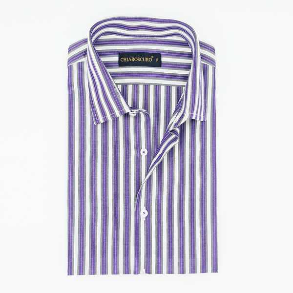 Purple Striped Shirt