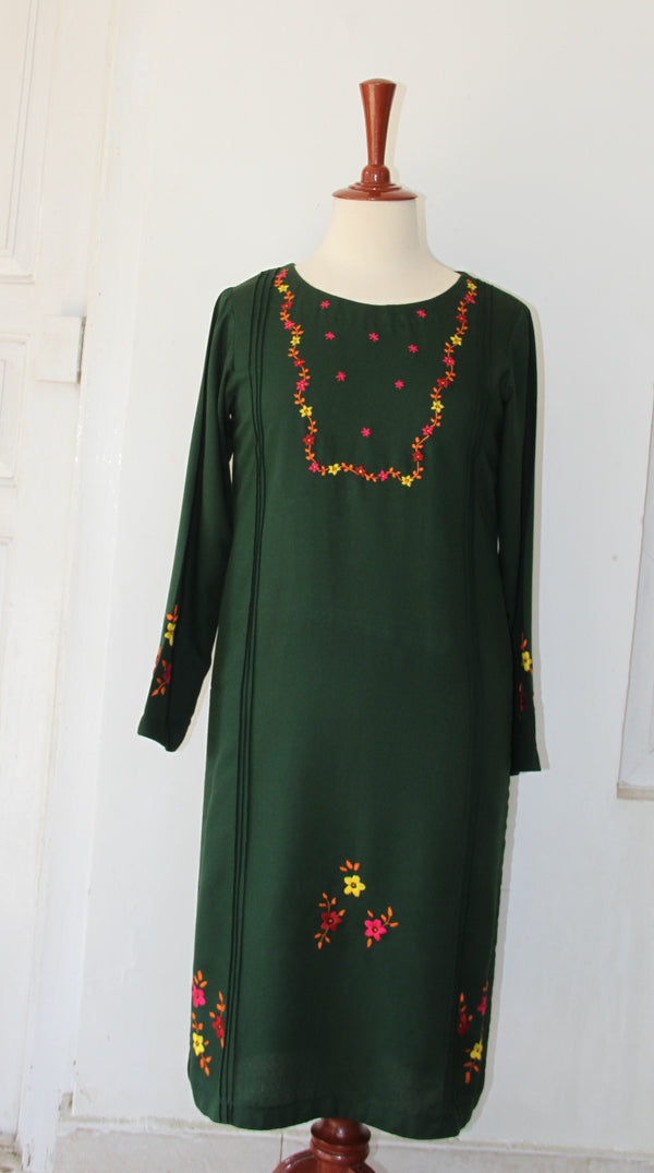 Dark Green Shirt And Trouser 2pc