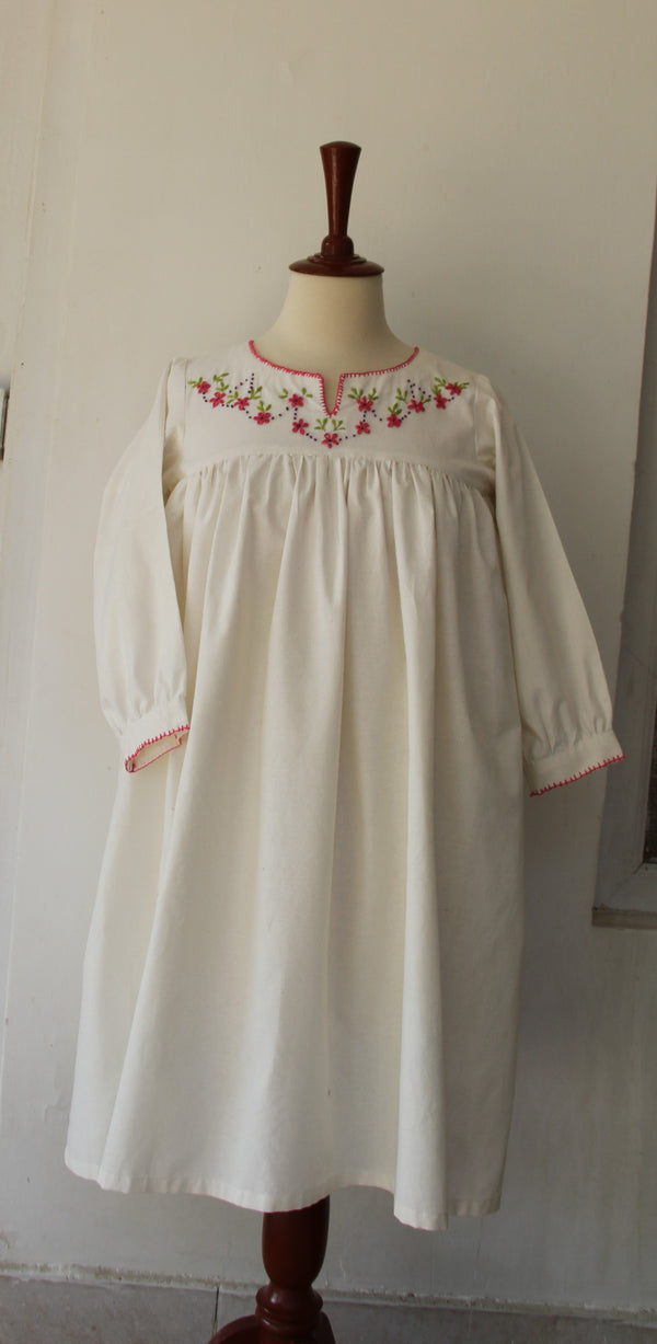 Off-White Short Frock 1pc