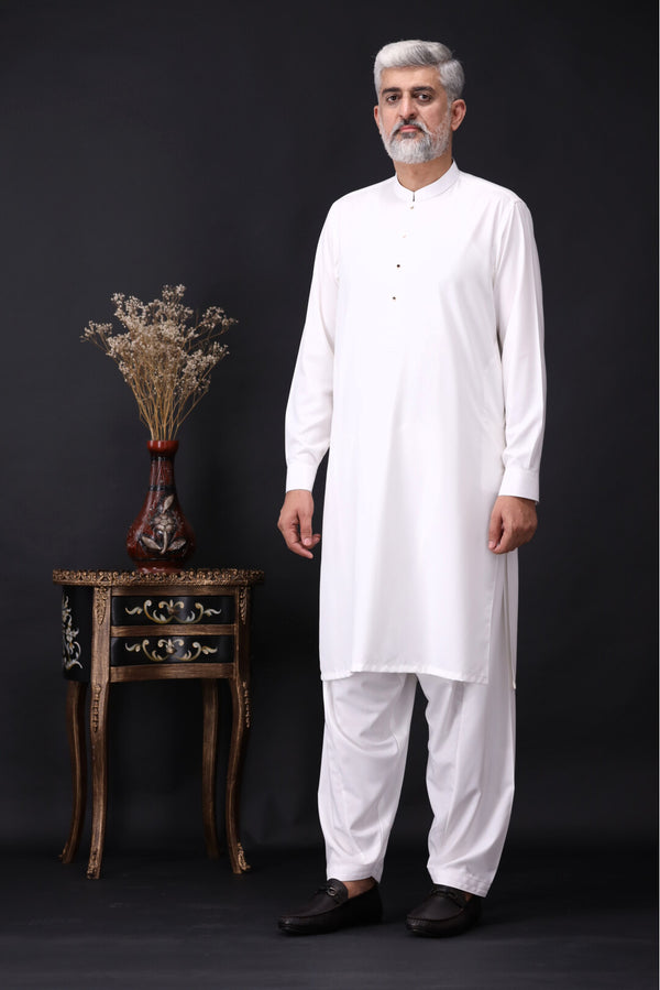 Off-White Kameez Shalwar