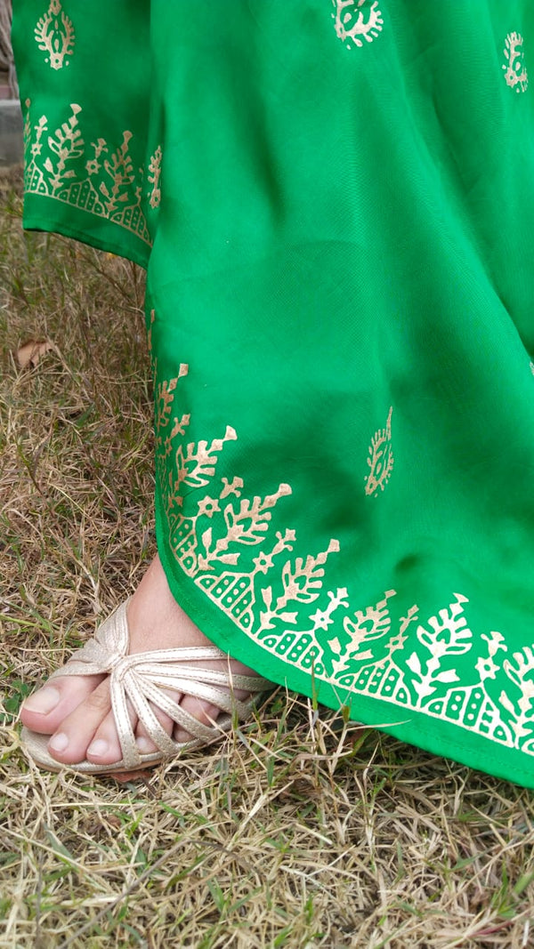 Emerald Green Silk Duppata 1pc